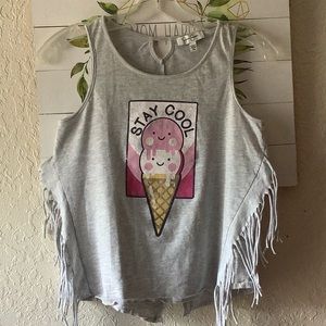 Sleeveless Gray girls top